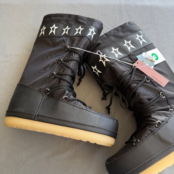 Women's Buffy Winter Boots - Wild Fable Black 10 - Picture 9 of 14